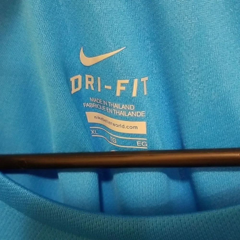 Nike Mens Blue Long TK Sleeve Sportswear Athletic Running Crew Neck  Shirts XL
